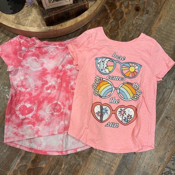Old Navy Other - Old Navy Pink Tie-Dye and Graphic Kids Tees